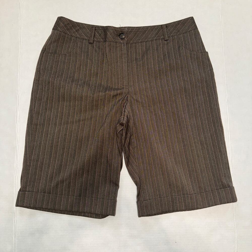 Alfani Women 12 Stripped Short Academia Professional Career Business Casual